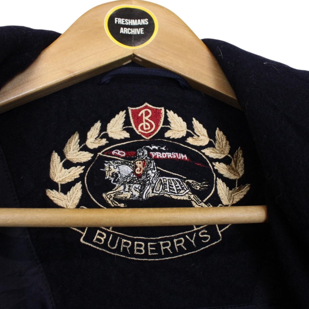 Vintage 90s Burberry Lambswool Coat Large