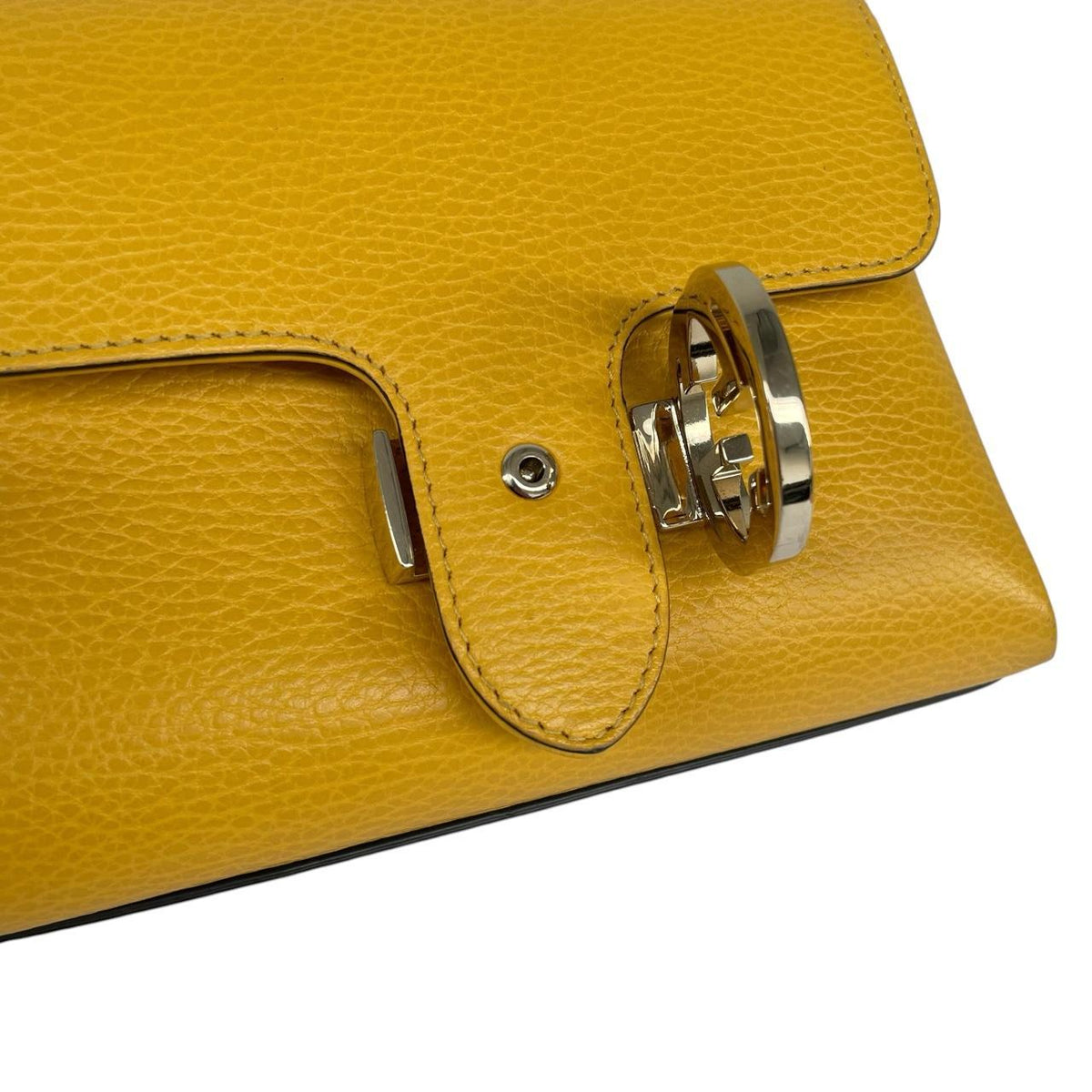 Gucci Leather Mini Dollar Interlocking G Crossbody Bag