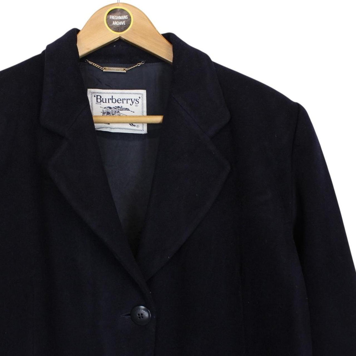 Vintage 90s Burberry Virgin Wool Coat Large