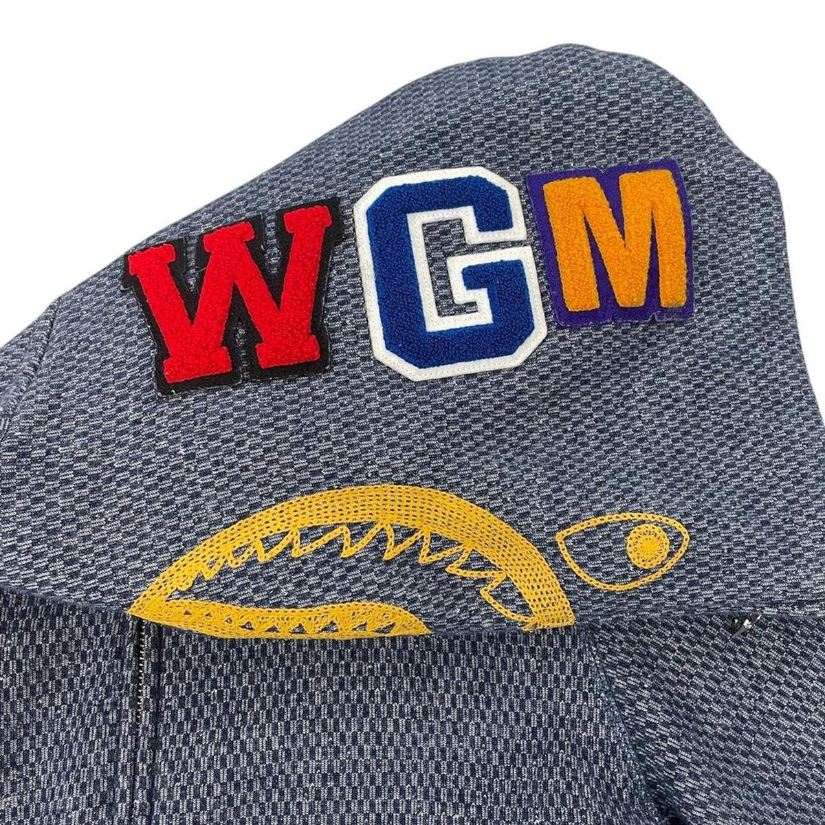 Bape Blue WGM Shark Hoodie Small