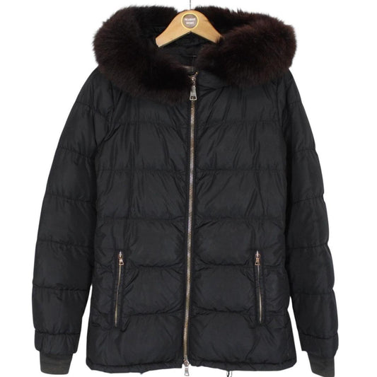 Prada Fur Hood Down Jacket Small