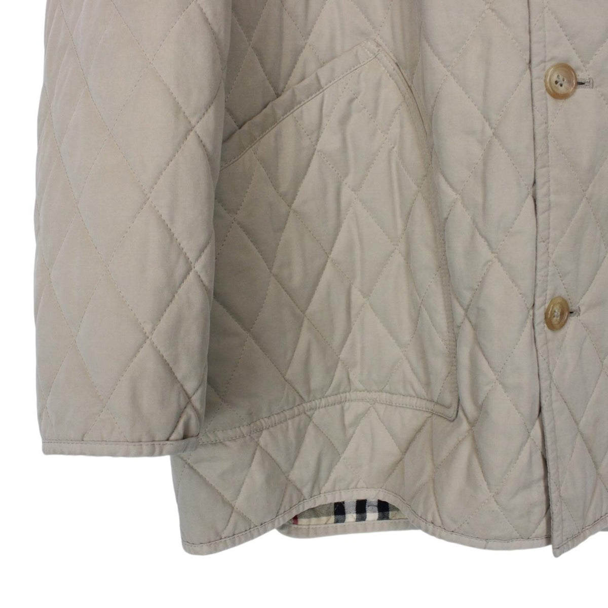 Vintage 90s Burberry Quilted Coat XL