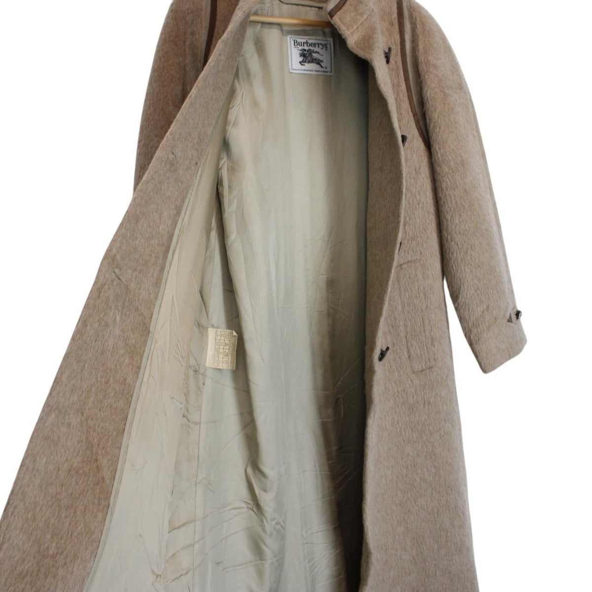Vintage 80s Burberry Llama Wool Coat Medium