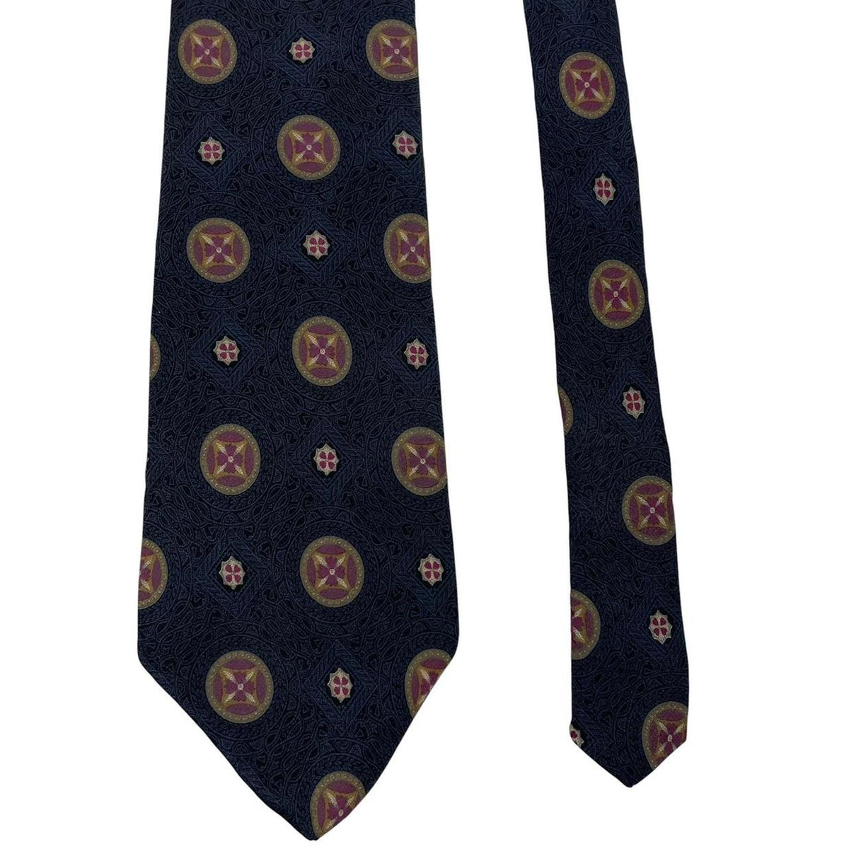 Vintage Yves Saint Laurent Abstract Print Silk Tie