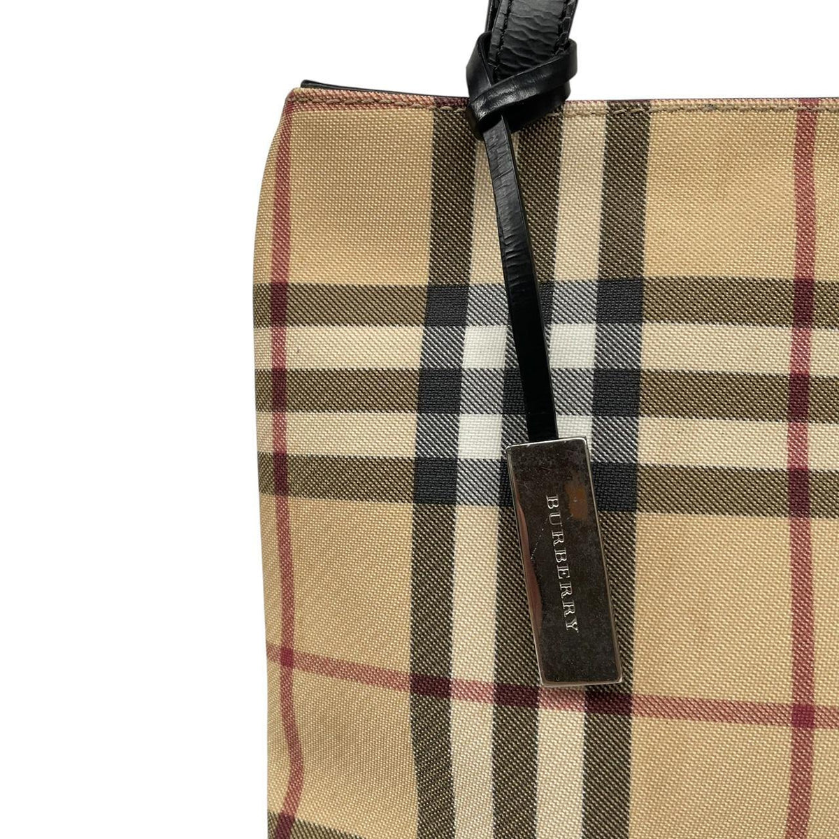 Pre-Loved Burberry Canvas/Leather Mini Tote Bag