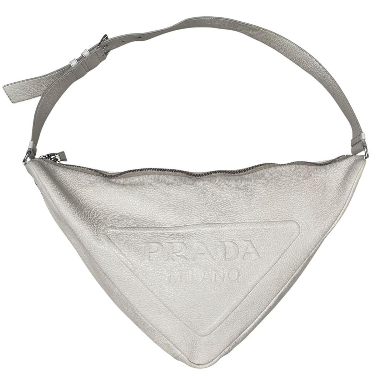 Prada Saffiano Leather Large Triangle Shoulder Bag