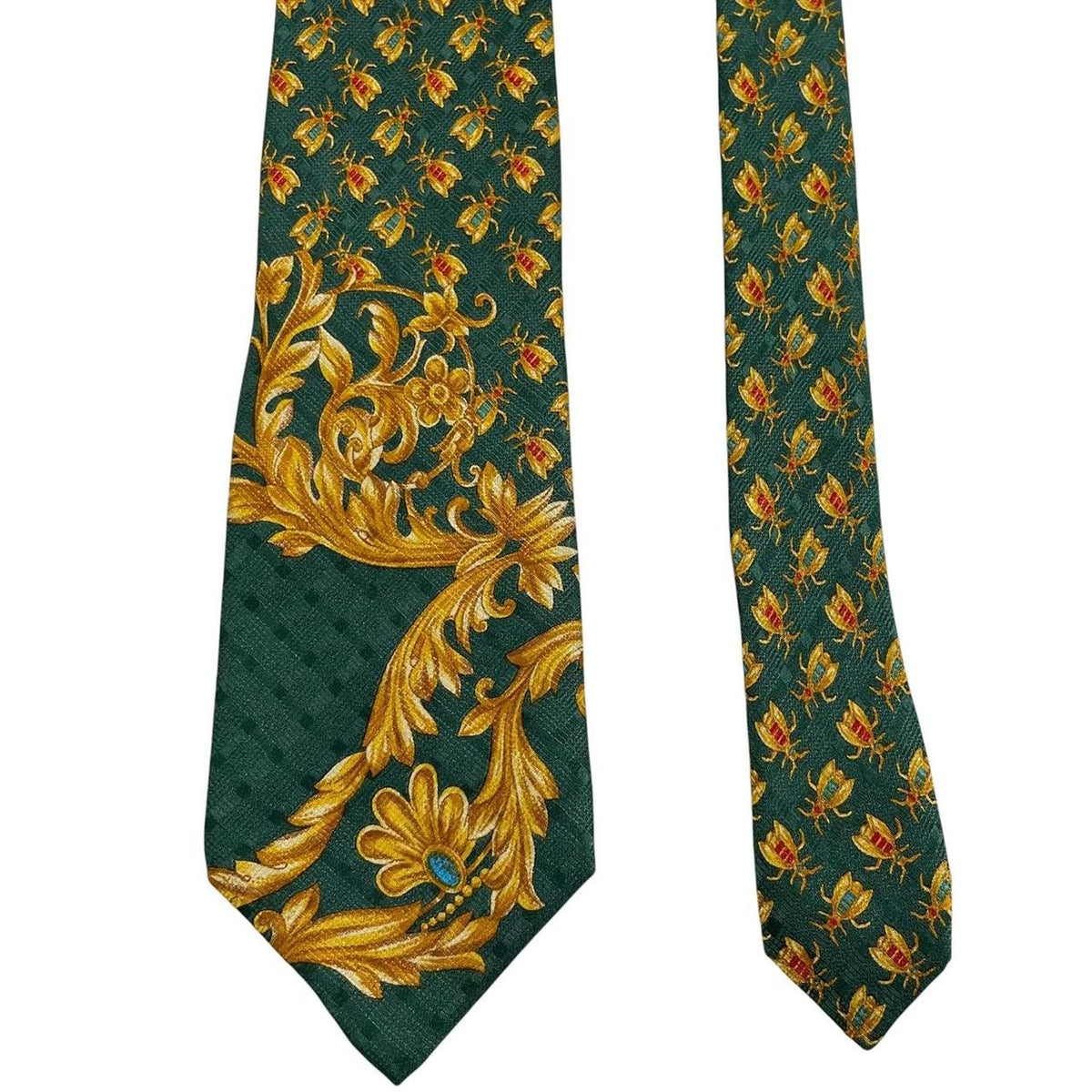 Vintage Versace V2 Baroque Print Silk Tie