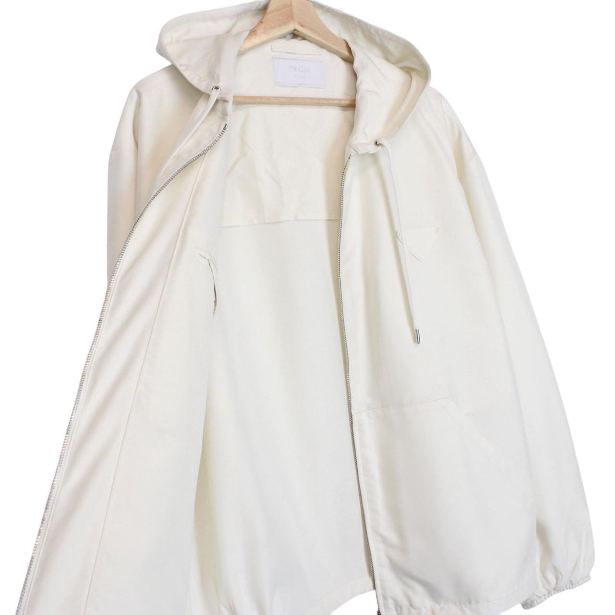 Prada Triangle Logo Silk Jacket Small