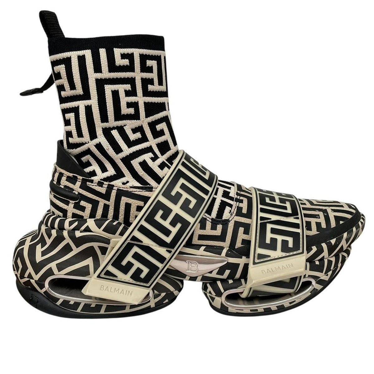Balmain B-Bold Monogram Sock Trainers UK 5