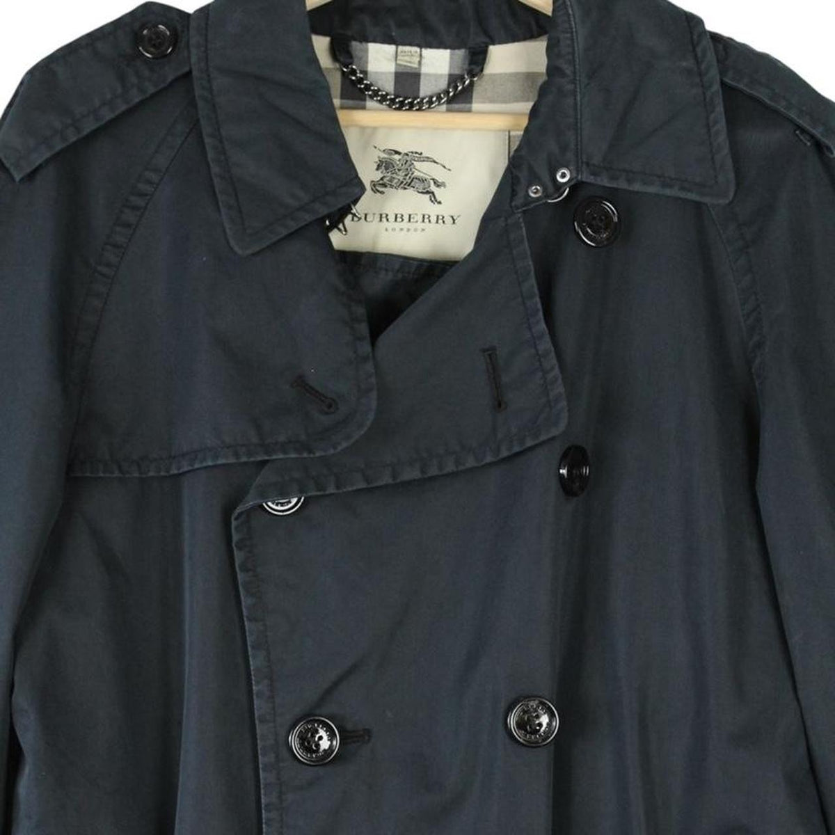 Vintage 90s Burberry Belted Trench Coat Medium