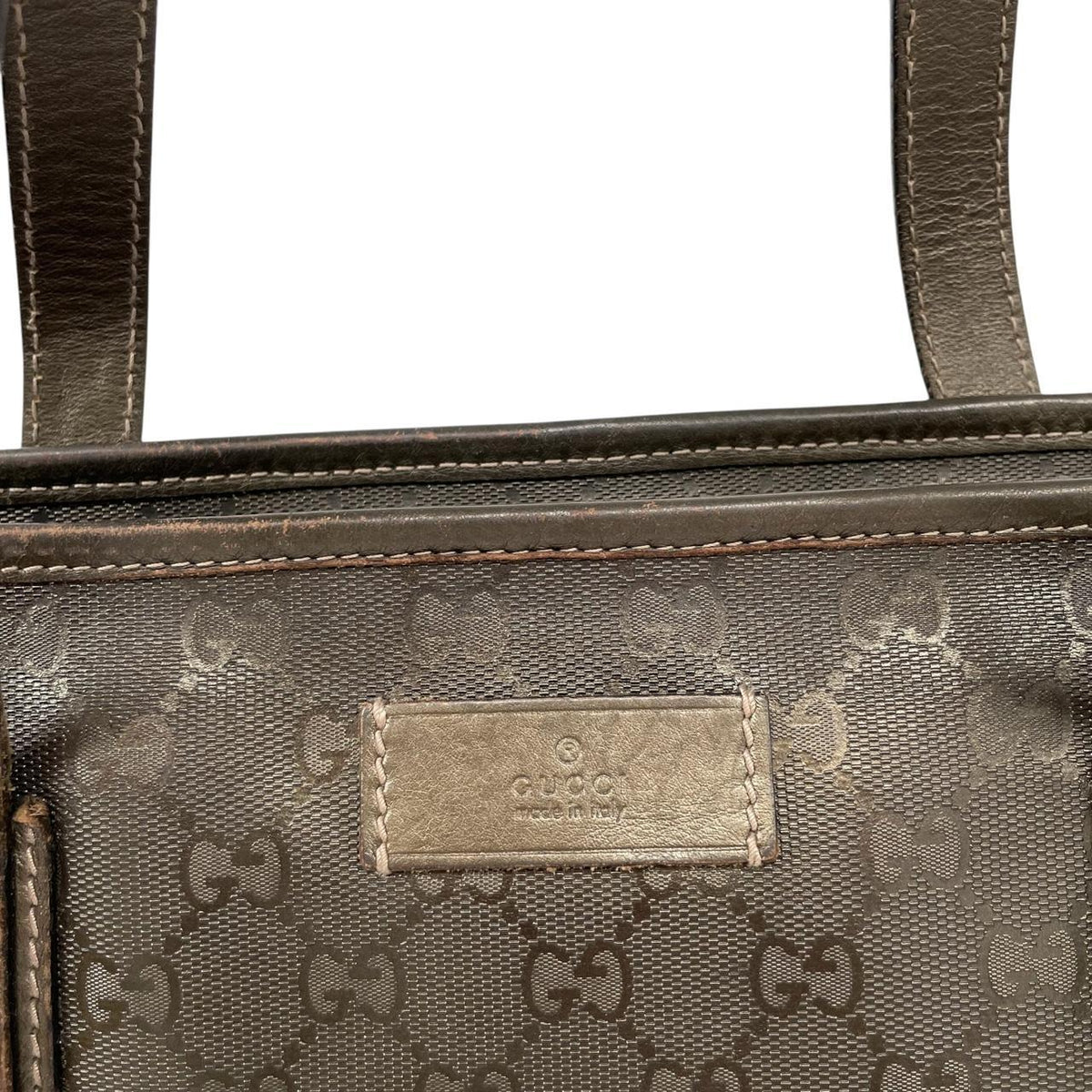Pre-Loved Gucci Monogram Canvas Imprime Tote Bag