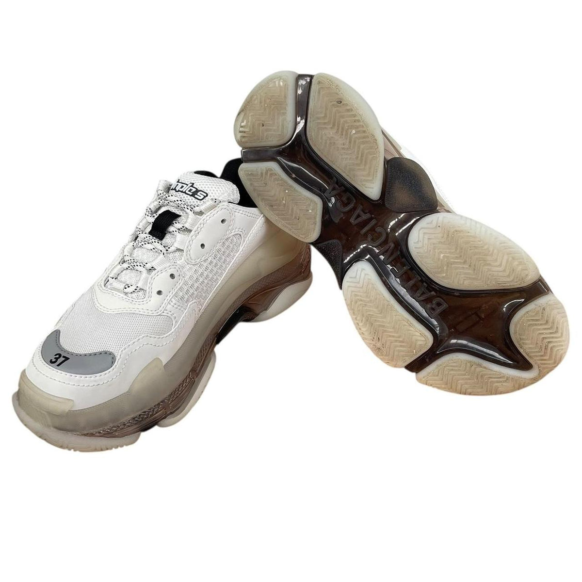 Balenciaga Triple S Clear Sole Mesh Trainers UK 4