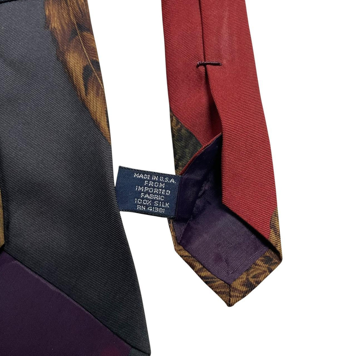 Vintage Polo Ralph Lauren Pheasant Print Silk Tie