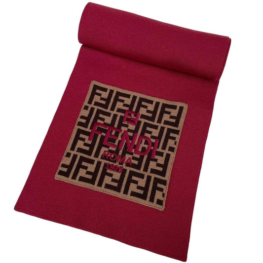 Fendi FF Zucca Monogram Virgin Wool Scarf
