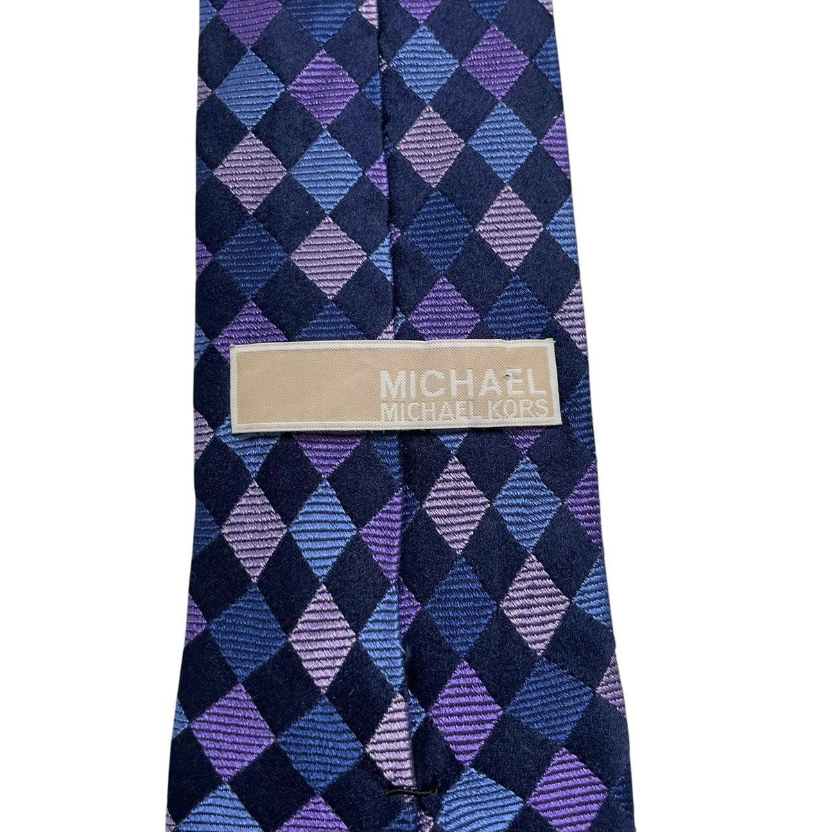 Michael Kors Check Pattern Silk Tie