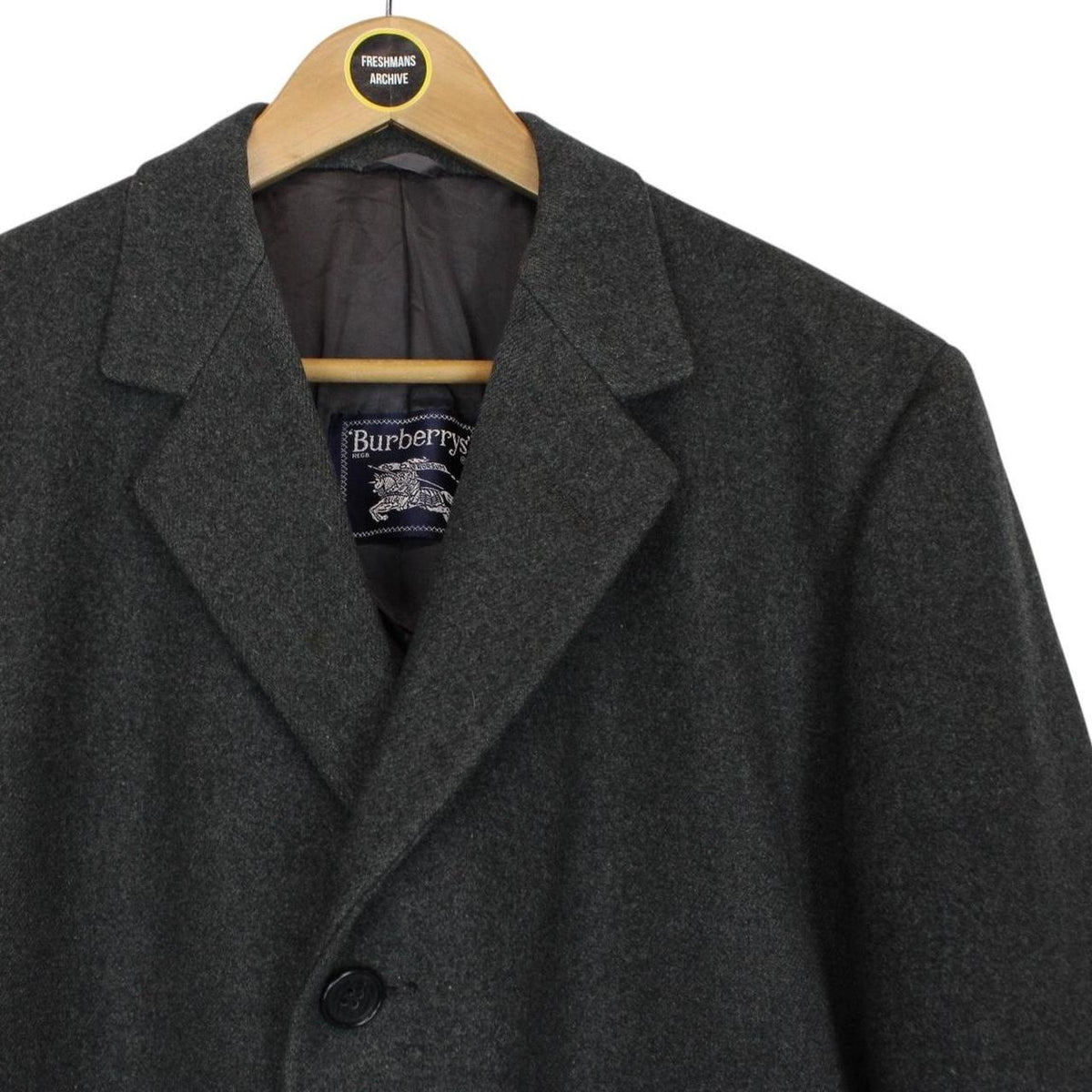 Vintage Burberry Wool/Camelhair Overcoat Large