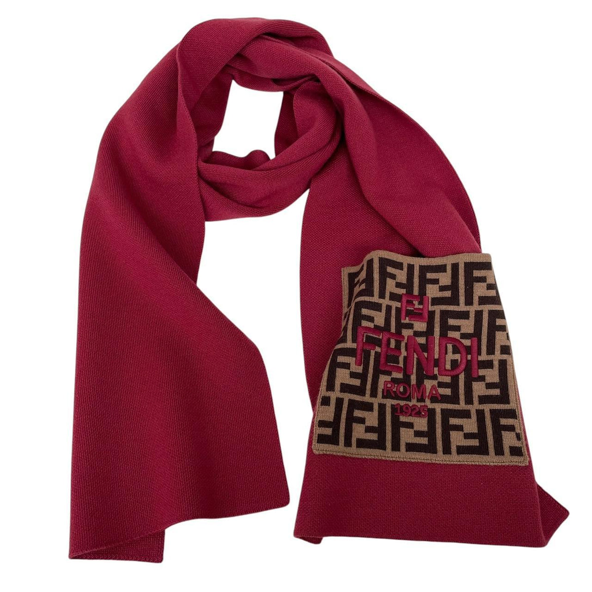 Fendi FF Zucca Monogram Virgin Wool Scarf