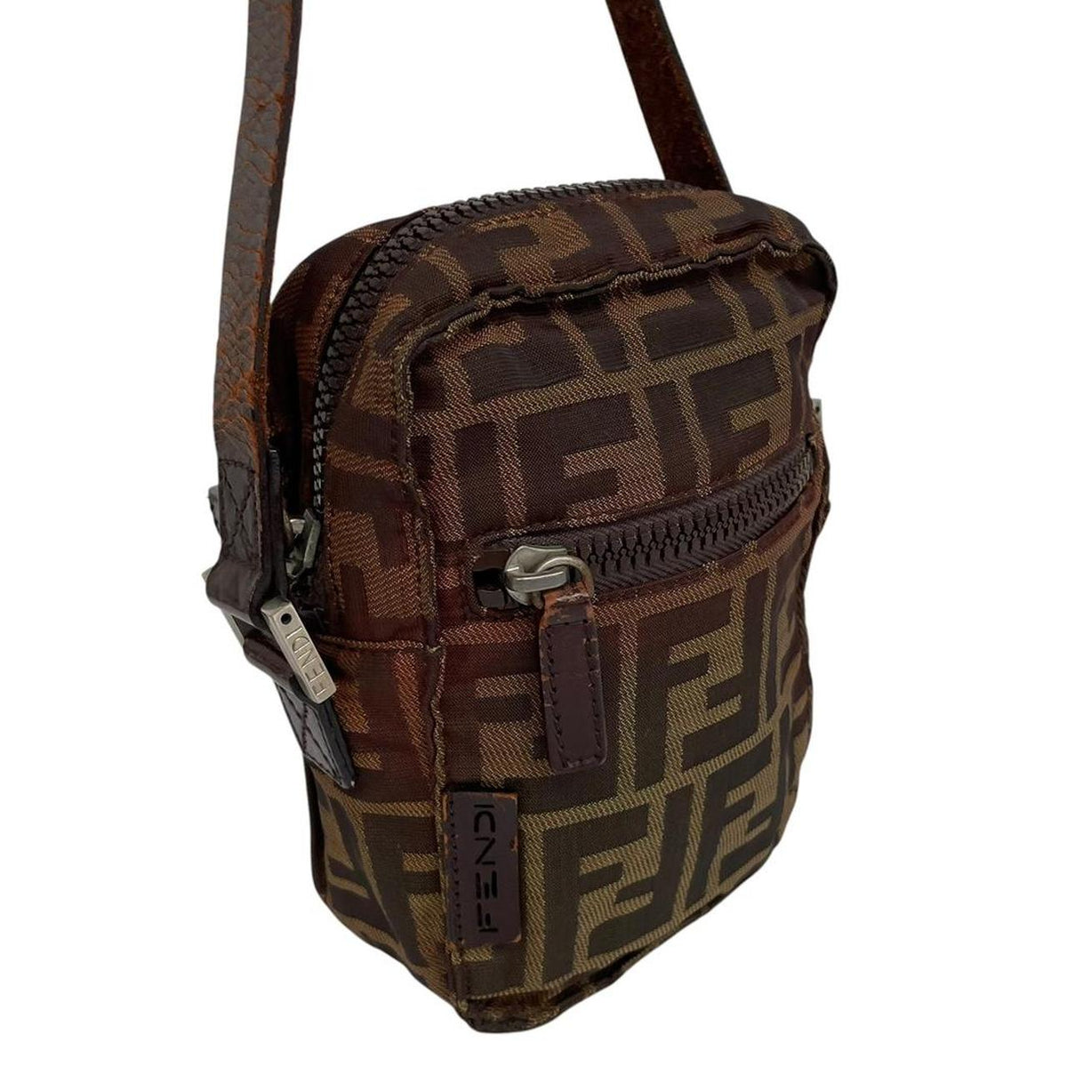 Pre-Loved Fendi Monogram Canvas Mini Crossbody Bag