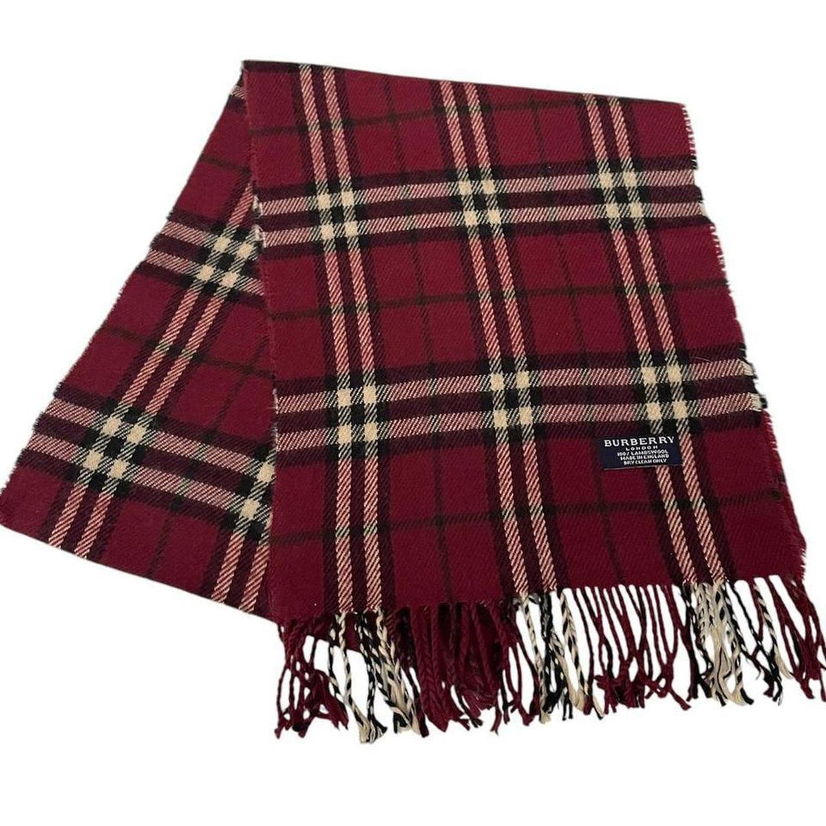 Vintage 90s Burberry Lambswool Scarf
