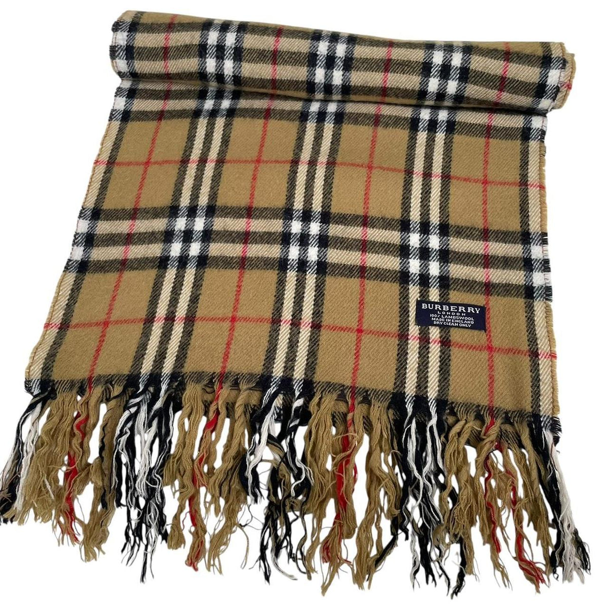 Vintage 90s Burberry Lambswool Scarf