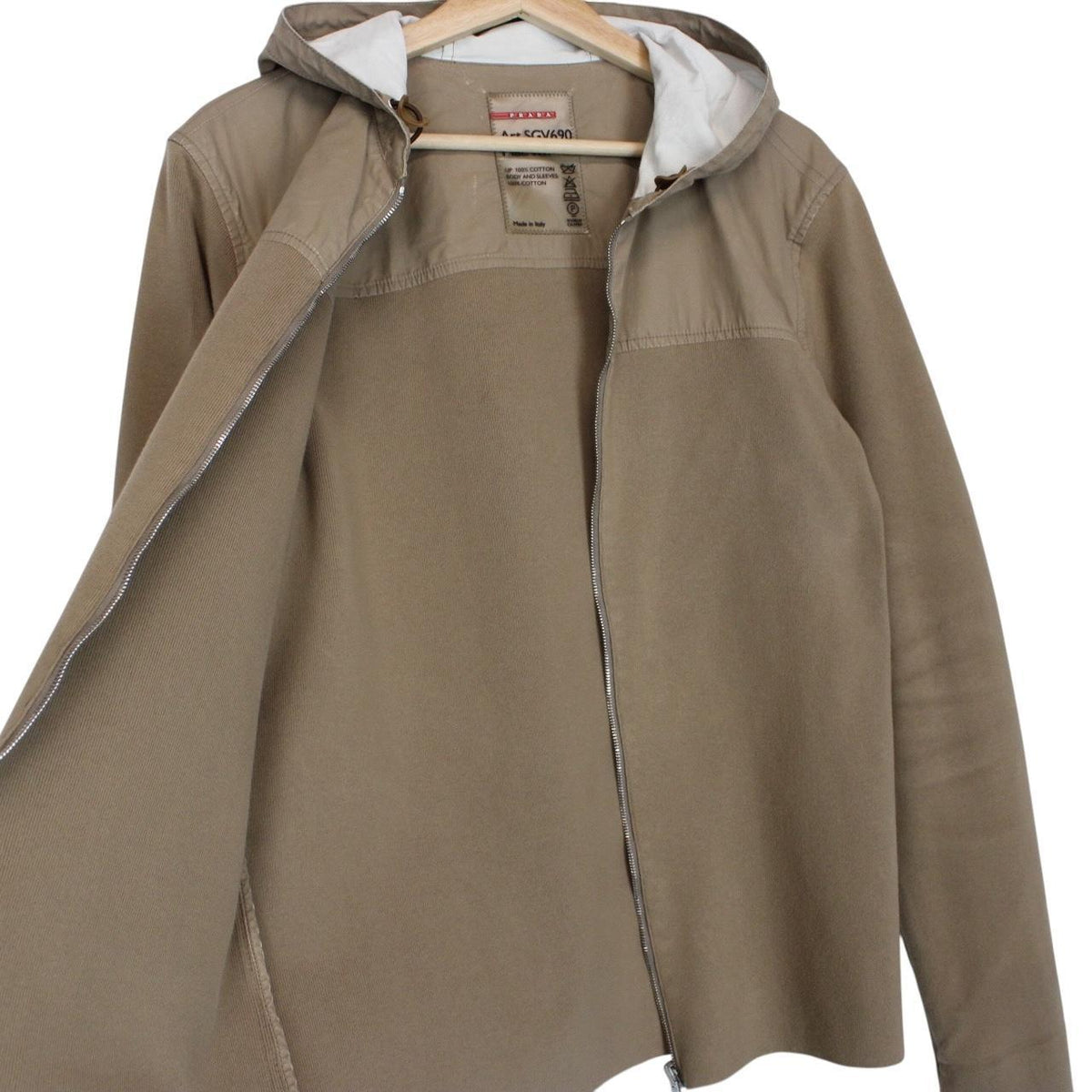 Prada Sport Cotton Knit Hoodie Small