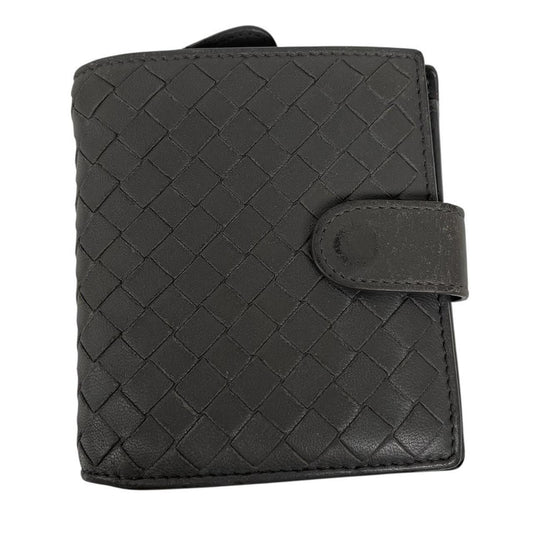 Pre-Loved Bottega Intrecciato Woven Leather Bifold Wallet
