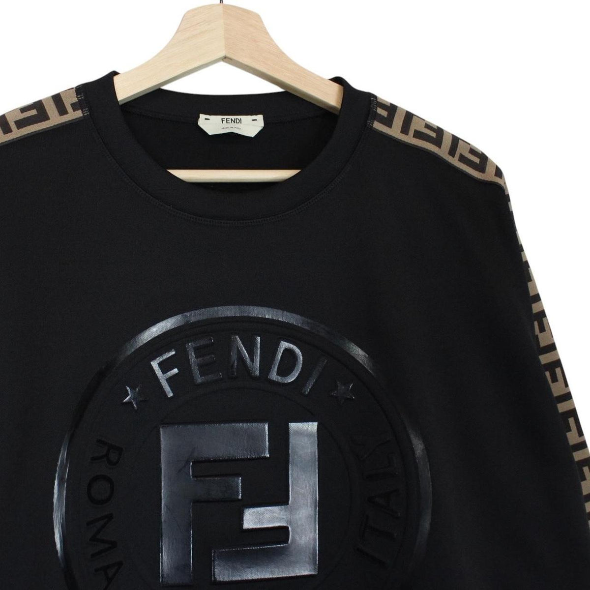 Fendi Logo Print Monogram Sweatshirt Small