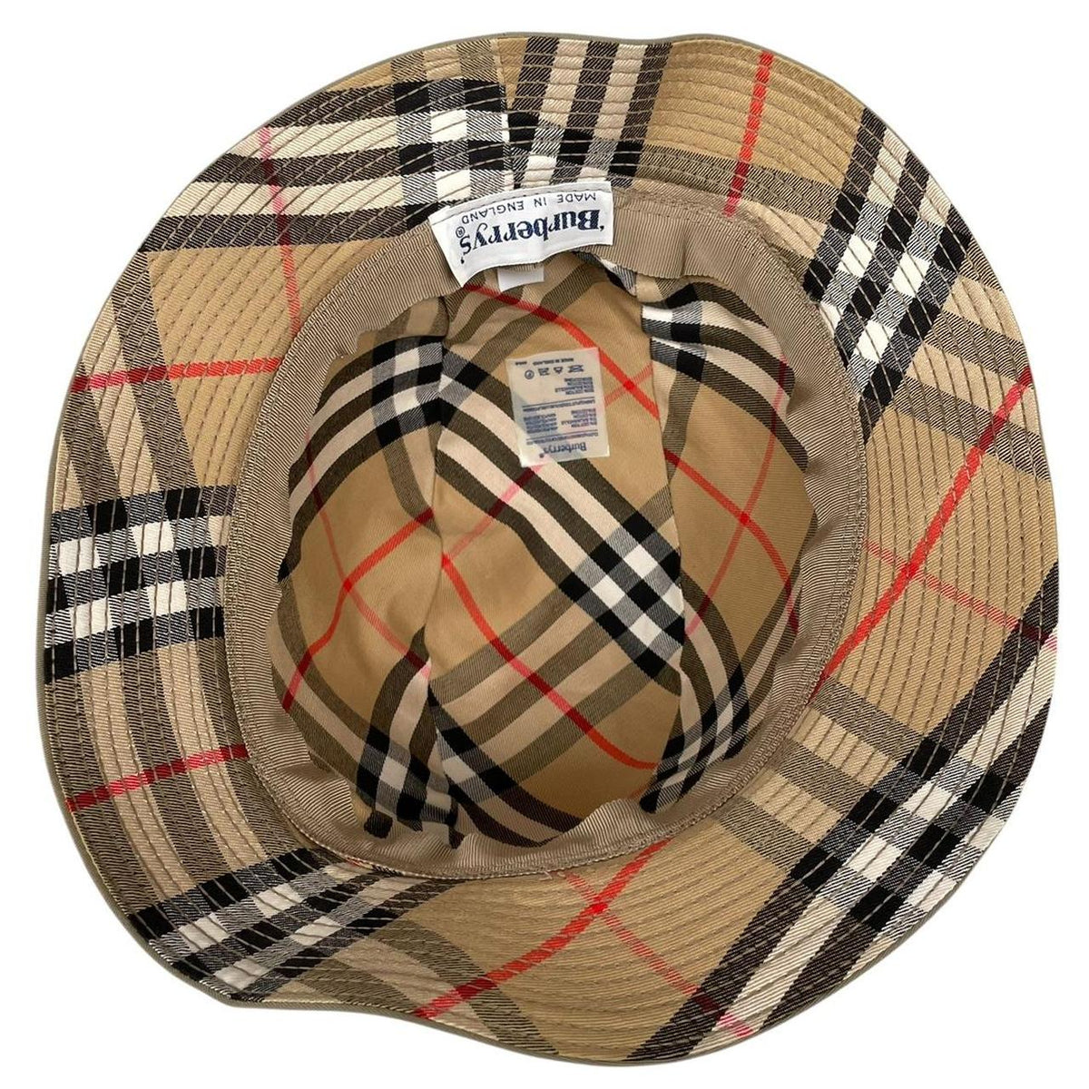Vintage 80s Burberry Bucket Hat Large