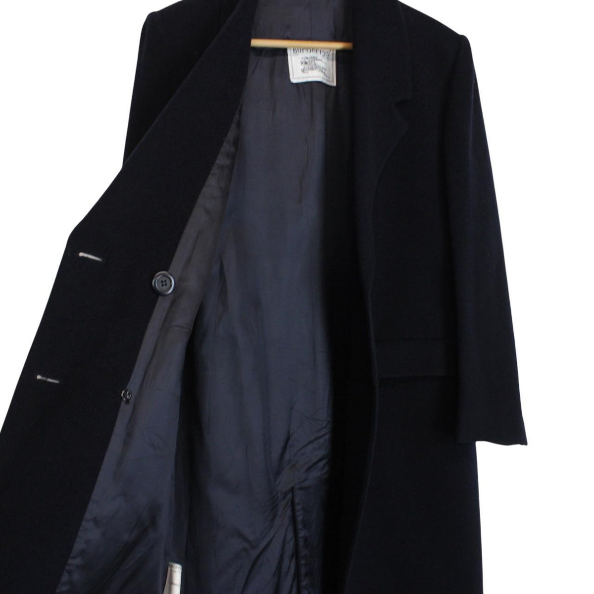 Vintage 80s Burberry Virgin Wool Coat Medium