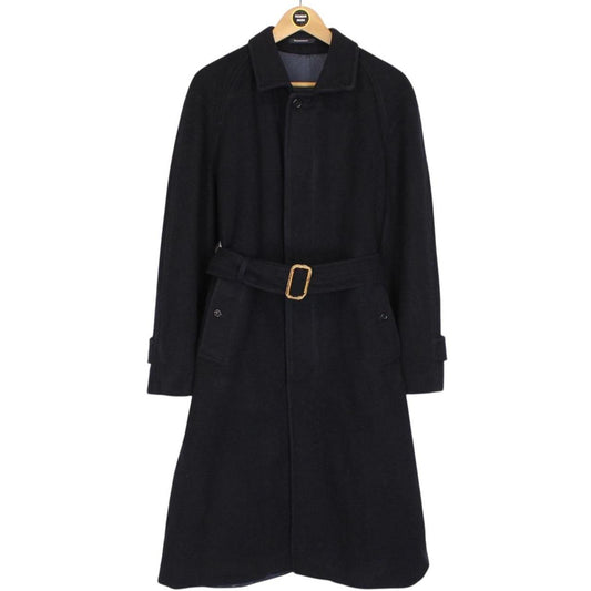 Vintage 90s Burberry Wool Belted Coat Medium