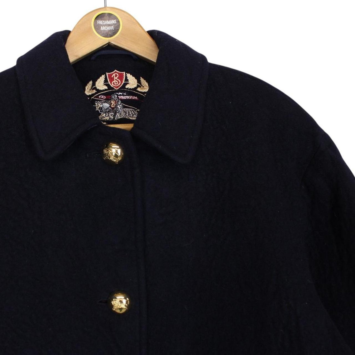 Vintage 90s Burberry Lambswool Coat Large