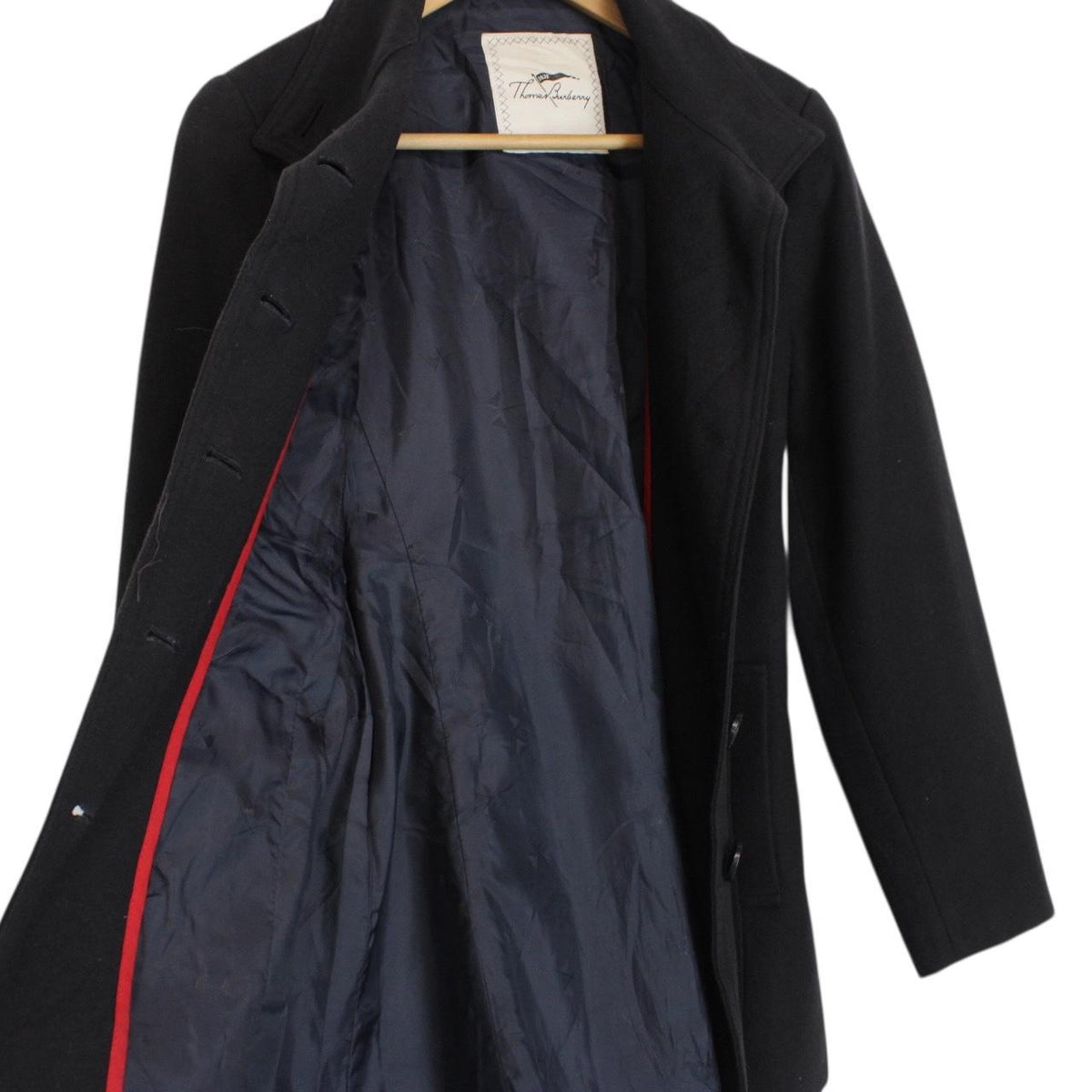 Vintage Thomas Burberry Wool Belted Coat Small
