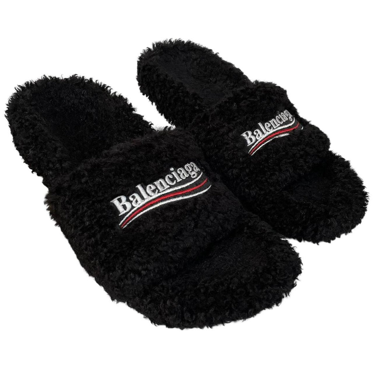 Balenciaga Furry High Heels Slides UK 5