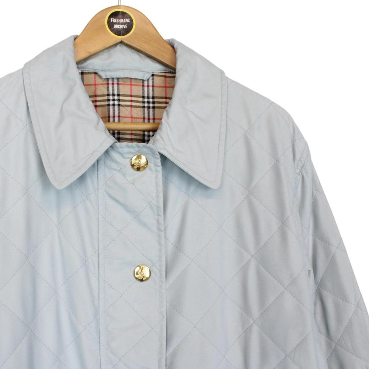 Vintage 90s Burberry Diamond Quilted Jacket XL