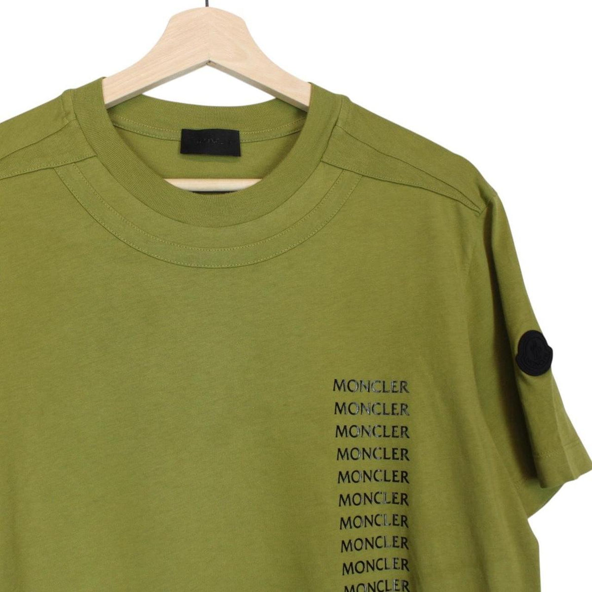 Moncler Vertical Logo Print T-Shirt Medium