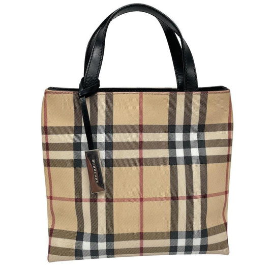 Pre-Loved Burberry Canvas/Leather Mini Tote Bag