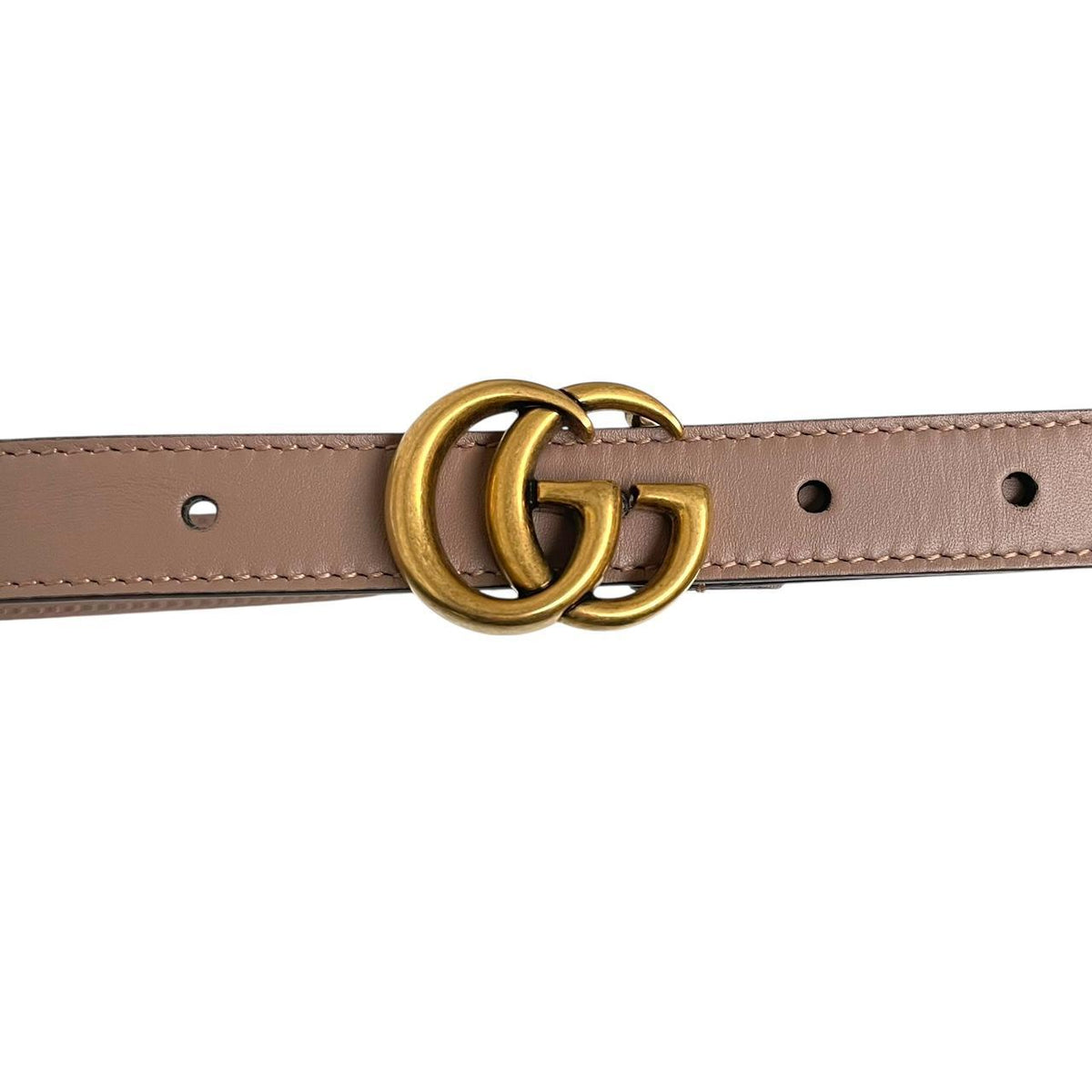Gucci Marmont Thin Leather Belt with GG Buckle 65cm