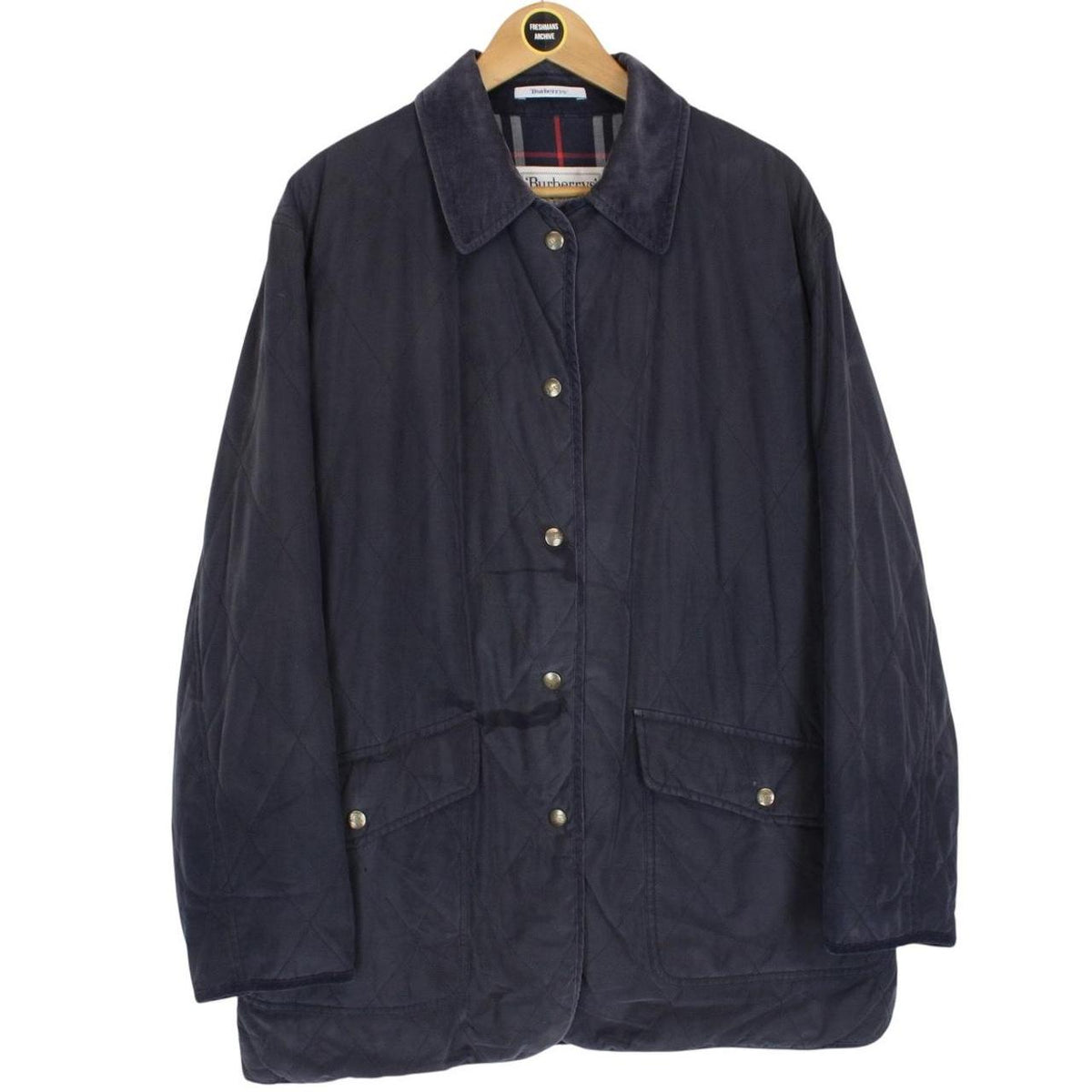 Vintage 90s Burberry Quilted Coat Medium