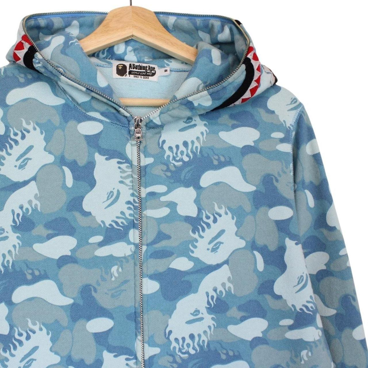 Bape Fire Camo WGM Shark Hoodie S/M