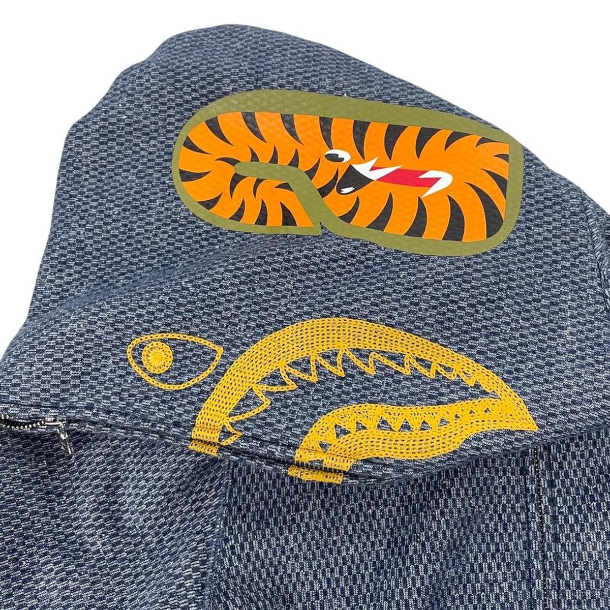 Bape Blue WGM Shark Hoodie Small