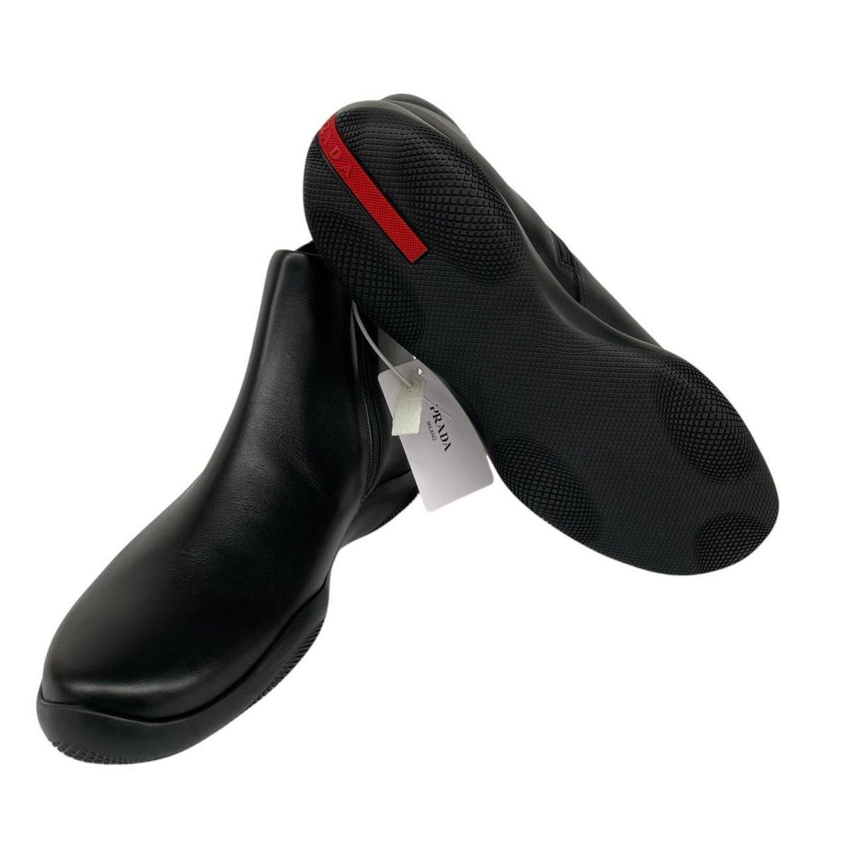 Prada Calfskin Leather Toblach Ankle Boots UK 9