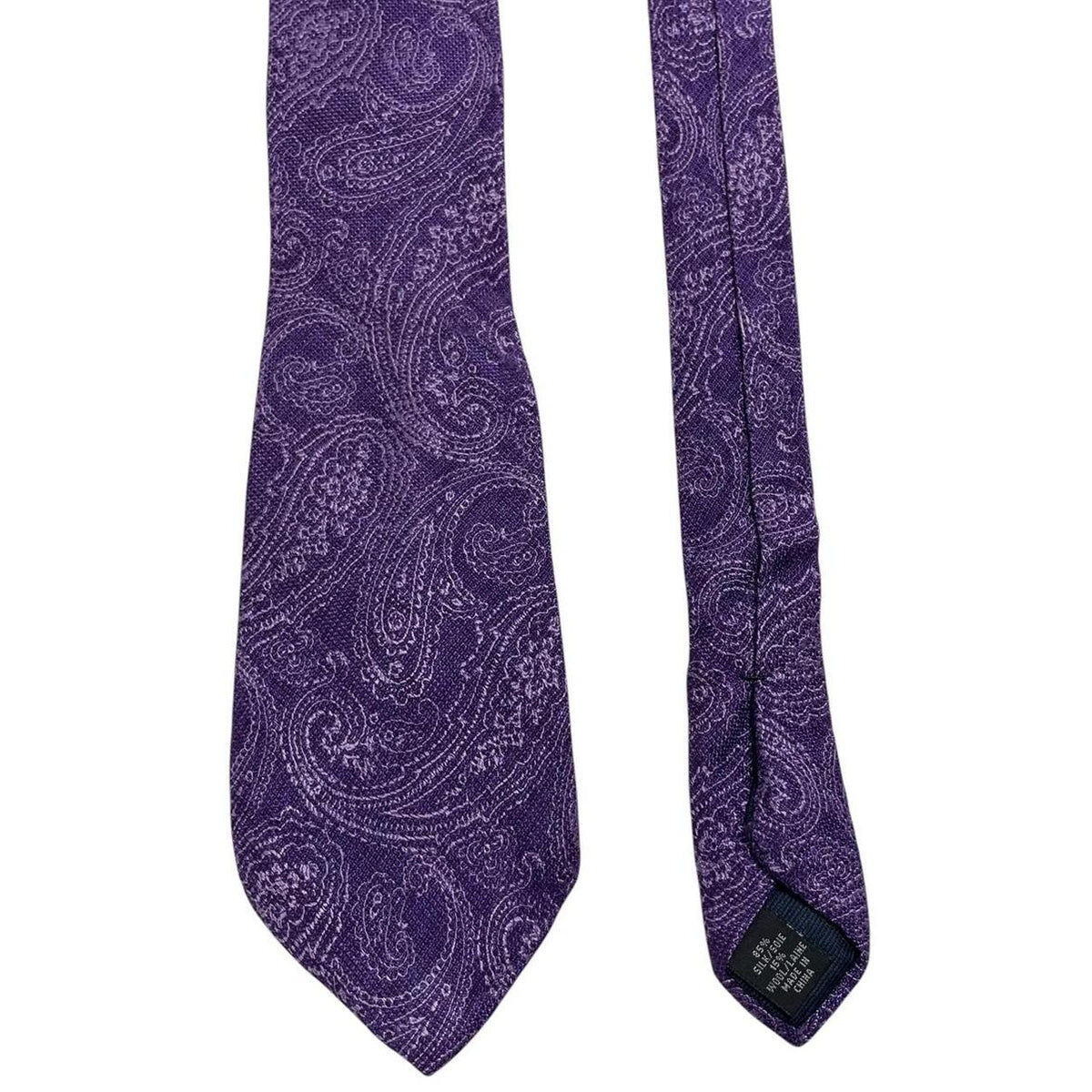 Michael Kors Paisley Pattern Silk/Wool Tie
