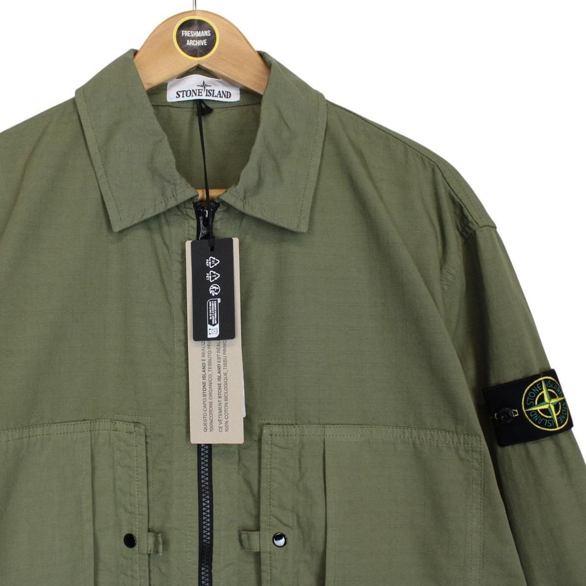 Stone Island Mercerised Cotton Ripstop Overshirt Medium