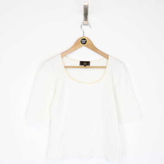 Vintage 90s Fendi Zucca Monogram Deep Neck Top Small
