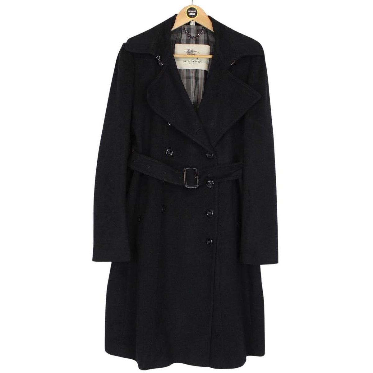 Burberry Belted Cashmere Wool Trench Coat XL