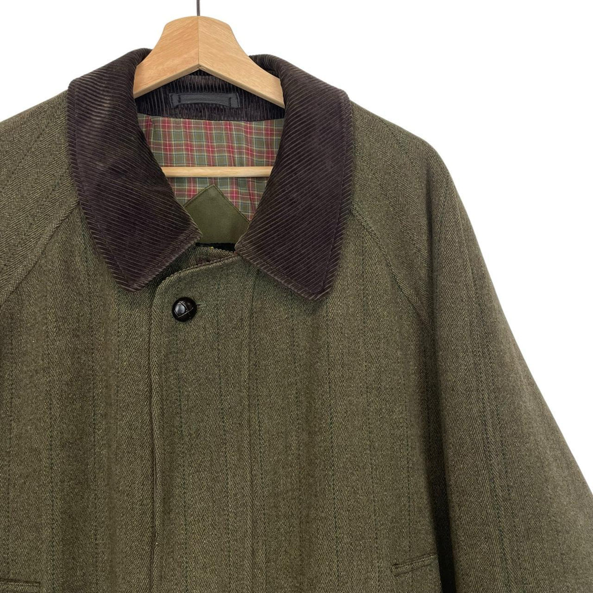 Vintage Barbour Derby Tweed Wool Coat XXL