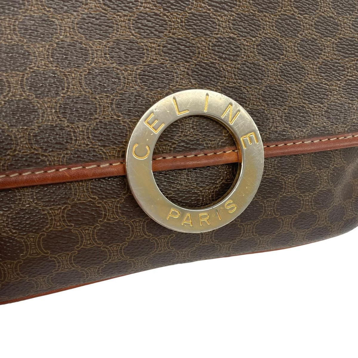 Pre-Loved Celine Macadam Canvas Shoulder Bag