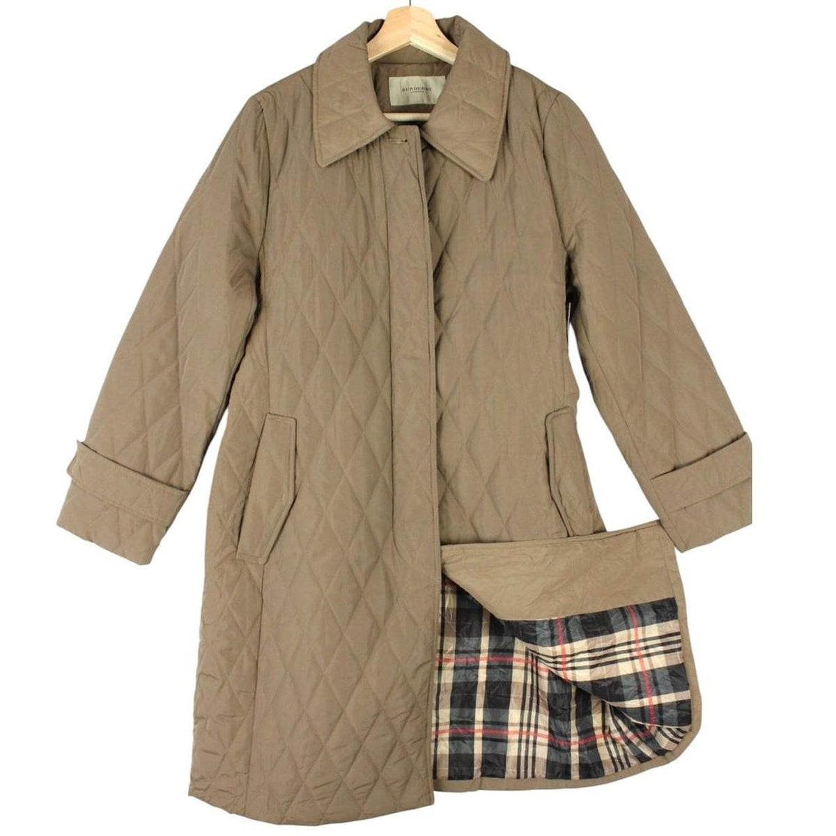 Burberry Belted Diamond Quilted Coat XS