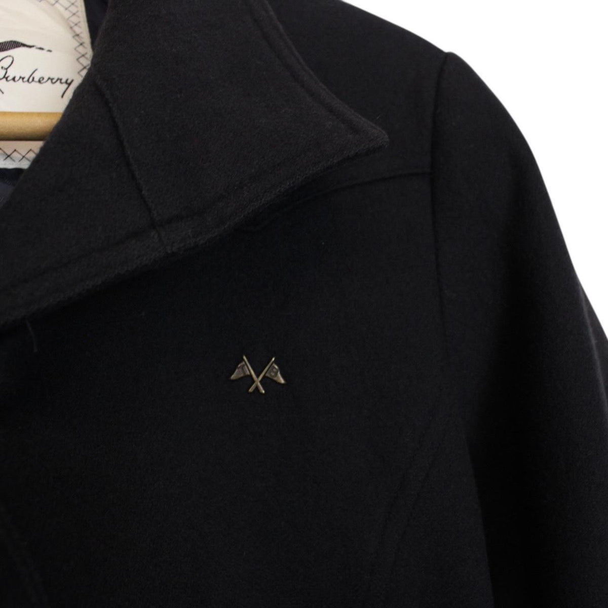 Vintage Thomas Burberry Wool Belted Coat Small