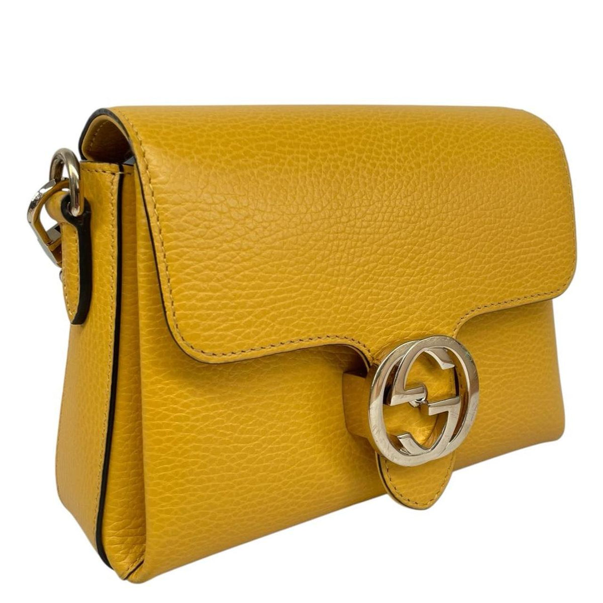 Gucci Leather Mini Dollar Interlocking G Crossbody Bag